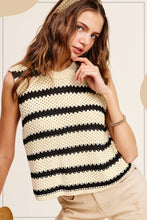 Load image into Gallery viewer, Chunky Light Pink Stripes Summer Top
