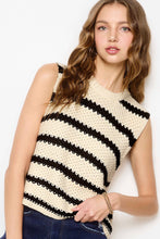 Load image into Gallery viewer, Chunky Black Stripes Summer Top
