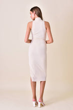 Load image into Gallery viewer, Mock Neck Sleeveless Slit Midi Dress
