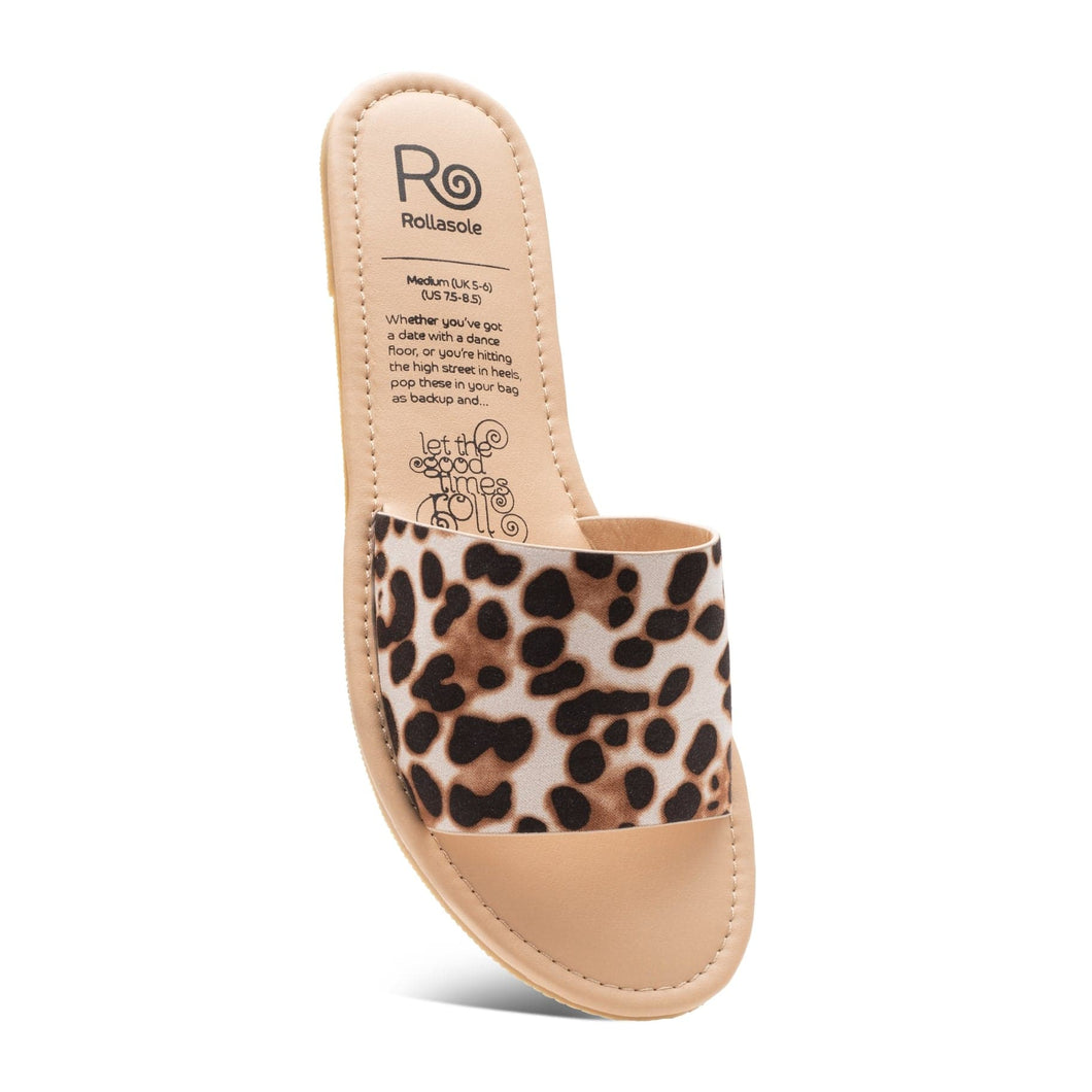 Leopard Print Folding Sandals