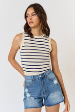 Load image into Gallery viewer, Stripes Sleeveless Sweater Top
