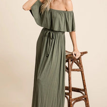 Load image into Gallery viewer, Julliana Rayon Jersey Off the Shoulder Maxi Dress
