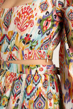 Load image into Gallery viewer, Long Sleeve Open Waist Printed Maxi Dress
