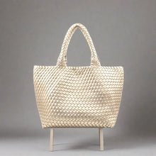 Load image into Gallery viewer, Champagne Woven Tote
