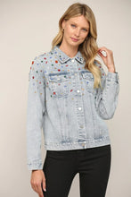 Load image into Gallery viewer, Jewel Embellished Jean Jacket
