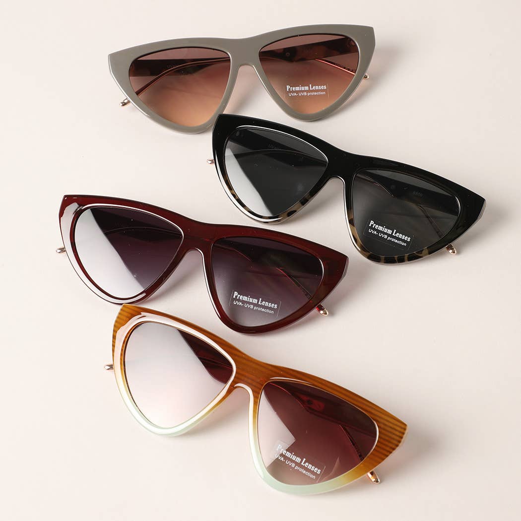 Retro Triangle Shape Cat Eye Sunglasses