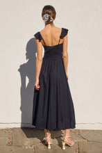 Load image into Gallery viewer, Navy Corset Flutter Dress
