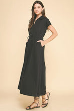 Load image into Gallery viewer, Black Midi Dress with Open Back
