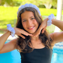 Load image into Gallery viewer, Puffy Terry Cloth Padded Spa Headband with Scrunchies
