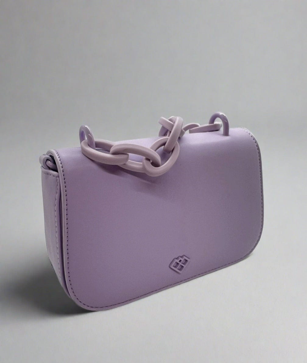 Resin Handle Lavender Handbag