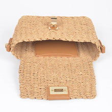 Load image into Gallery viewer, Faux Straw Top Handle Bag
