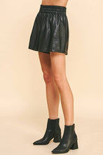 Load image into Gallery viewer, High Waist Vegan Leather Shorts
