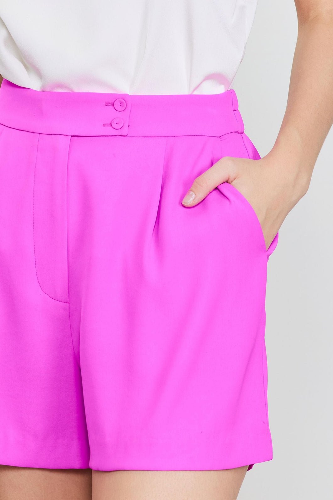Pink Tailored Shorts