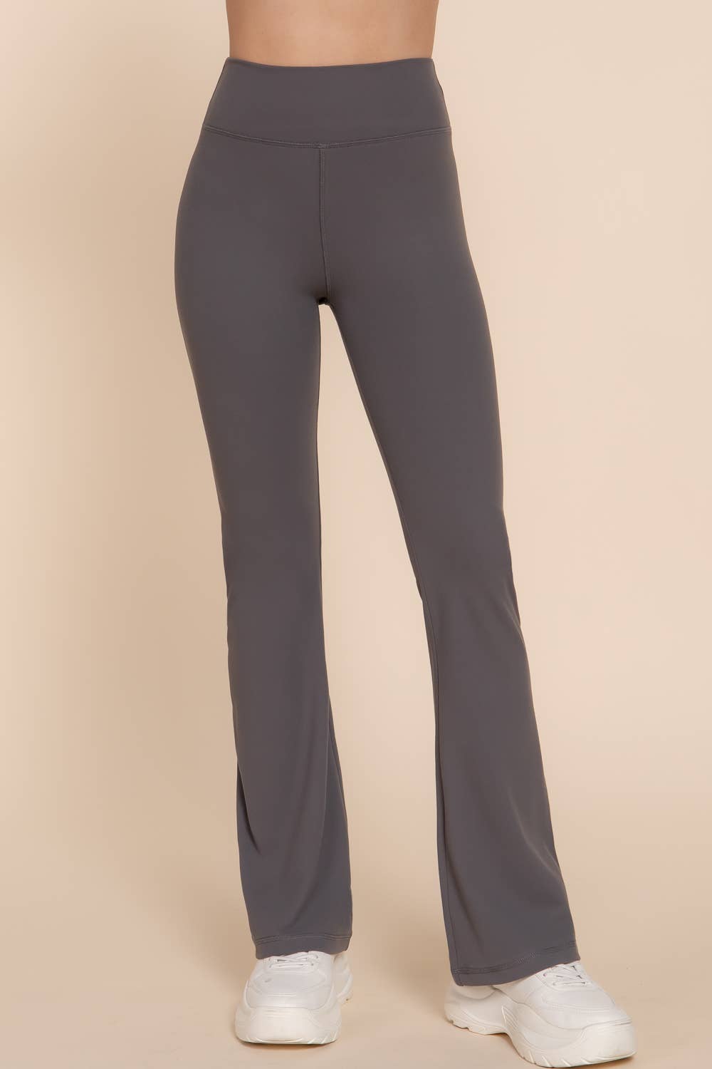 Waist Band Flare Stretch Workout Long Leggings