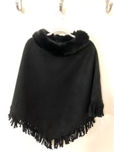 Load image into Gallery viewer, Black Suede Poncho
