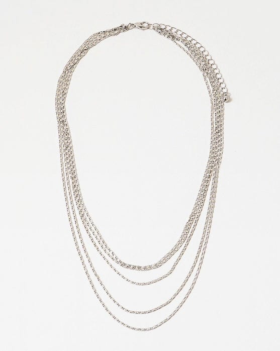 Silver Delicate Multi Layered Necklace