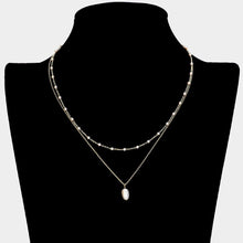 Load image into Gallery viewer, Pearl Strand Layered Pearl Pendant Necklace
