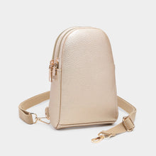 Load image into Gallery viewer, Gold Vegan Leather Crossbody Fanny Pack
