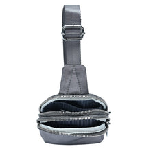 Load image into Gallery viewer, Gray Nylon Crossbody Fanny Pack

