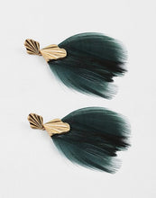 Load image into Gallery viewer, Green Feather Earrings

