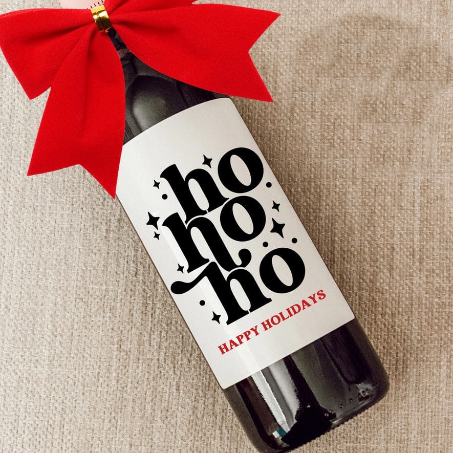 Ho Ho Ho Holiday Wine Label