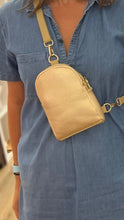 Load image into Gallery viewer, Gold Vegan Leather Crossbody Fanny Pack
