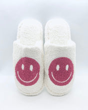 Load image into Gallery viewer, Pink Smiley Face Slippers
