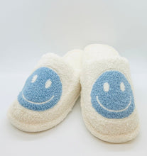 Load image into Gallery viewer, Light Blue Smiley Face Slippers
