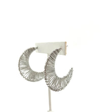 Load image into Gallery viewer, Statement Silver Hoops
