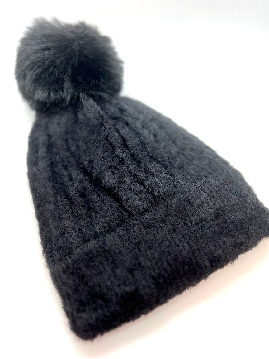 Black Fuzzy Winter Hats
