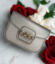 Load image into Gallery viewer, Chain Accent Vintage Silver Crossbody
