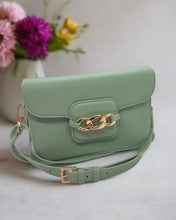 Load image into Gallery viewer, Chain Accent Mint Green Crossbody
