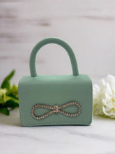 Load image into Gallery viewer, Accent Bow Mini Mint Green Bag
