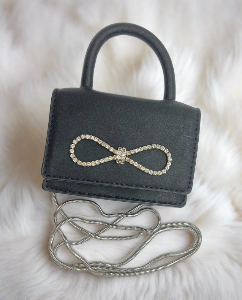 Accent Bow Mini Black Bag