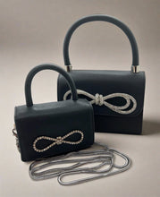 Load image into Gallery viewer, Accent Bow Black Bag
