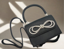 Load image into Gallery viewer, Accent Bow Black Bag
