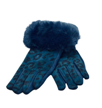 Load image into Gallery viewer, Faux Suede Leopard Print Gloves
