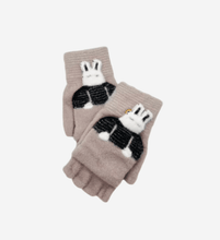 Load image into Gallery viewer, Bunny Fold-over Kids Gloves
