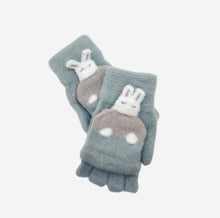Load image into Gallery viewer, Bunny Fold-over Kids Gloves
