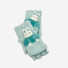 Load image into Gallery viewer, Bunny Fold-over Kids Gloves
