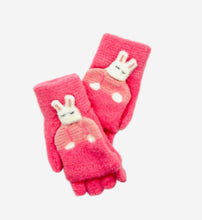 Load image into Gallery viewer, Bunny Fold-over Kids Gloves
