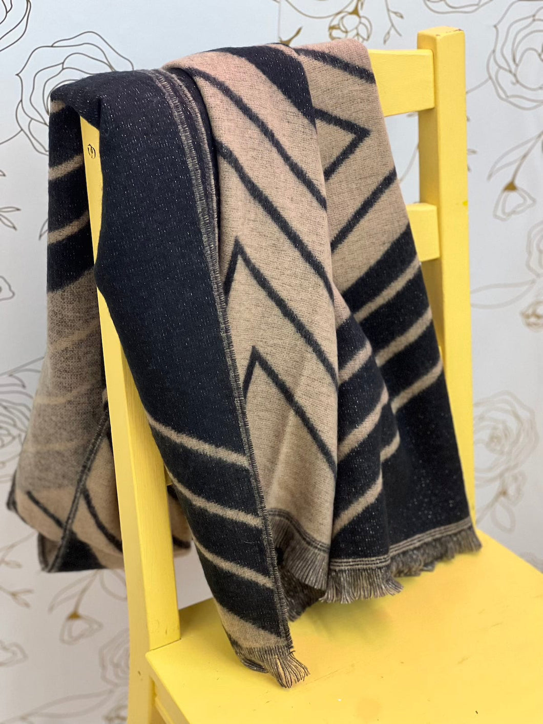 Black and Beige Scarf