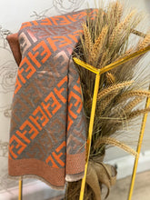 Load image into Gallery viewer, Orange and Gray Scarf
