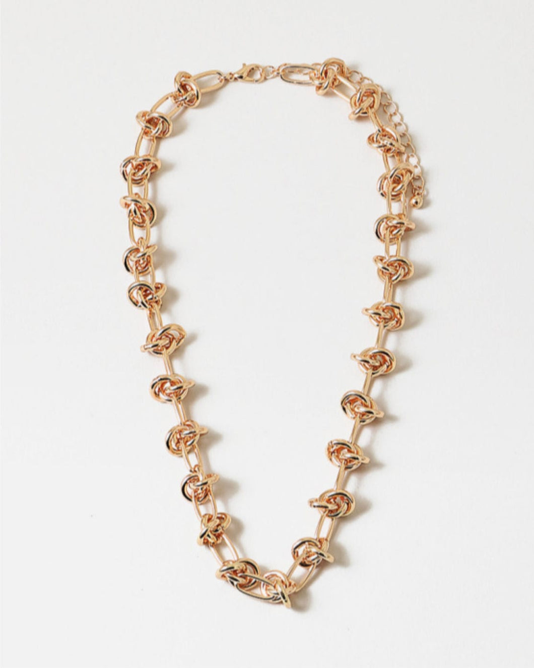 Gold Knots Link Necklace