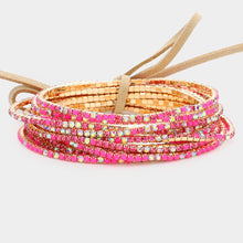Load image into Gallery viewer, Colorful Rhinestone Layered Stretch Bracelets
