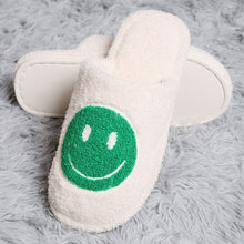 Load image into Gallery viewer, Green Smiley Face Slippers
