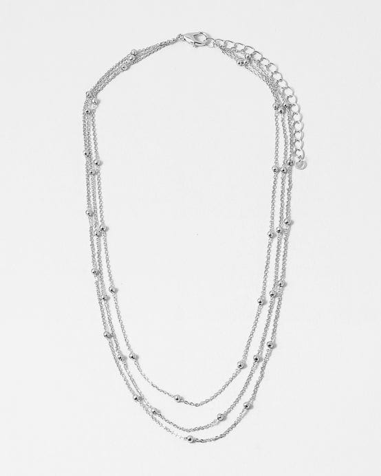 Silver Multi Layered Necklace