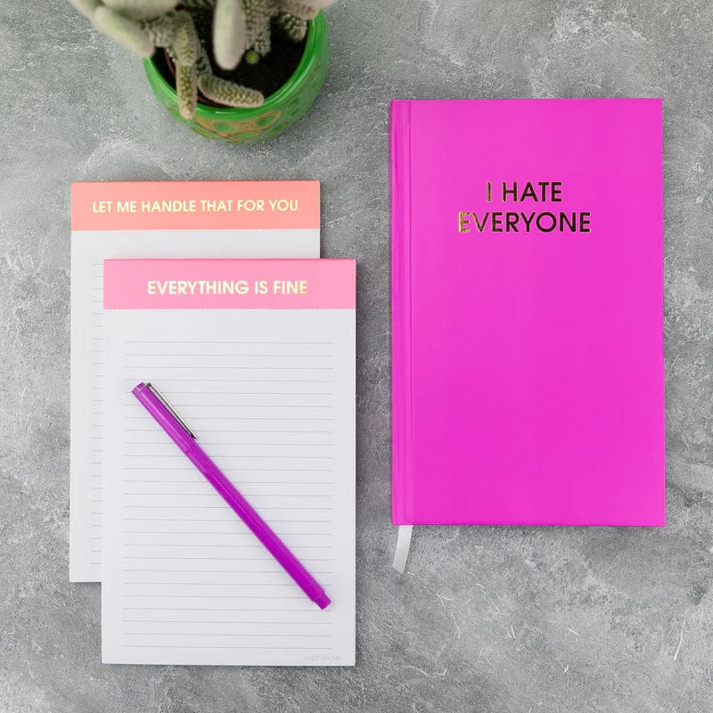 I Hate Everyone Orchid Hardcover Journal