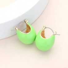 Load image into Gallery viewer, Enameled Bean Clip Earrings
