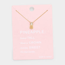 Load image into Gallery viewer, Rhinestone Pineapple Pendant Necklace
